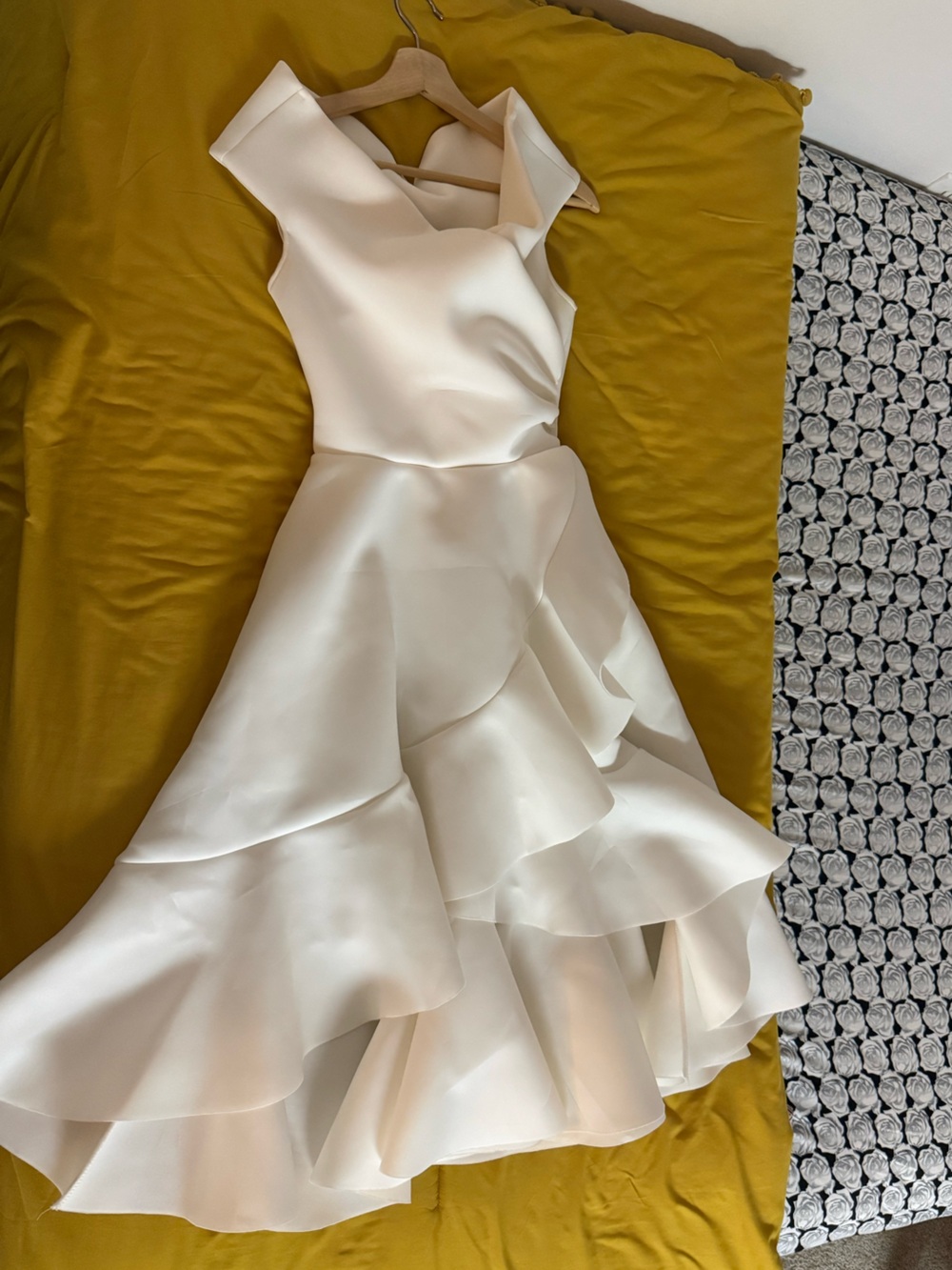 Elegant White Ruffled Dress